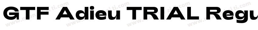 GTF Adieu TRIAL Regular字体转换